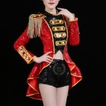 공연복 나이트 클럽 댄스 의상 스페인 불파이터 스팽글 DJ 유럽 코트 여성 무대 공연 : 글로벌 와이디피