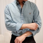 폴로 랄프로렌 남성 클래식핏 미디엄워시 샴브레이 데님 긴팔 셔츠 남자 : 나우인뉴욕