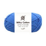 블루 밀키코튼 털실 뜨개실 뜨개질 : 오키도키 공방