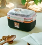 바로쿡 비화식 발열 도시락 불없이 끓이는 발열 용기 사각형 1200ml : 좋은상품연구소