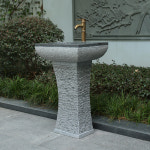 자연석 세면대 야외 안뜰 수영장 기둥 세면대 통합 바닥 스탠딩 대리석 야외 : 잇템직구몰