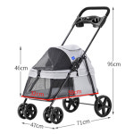 플라잉도기 강아지 유모차 저상형 개모차 고양이 캐리어 가드 : 플라잉 도기