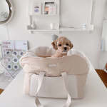 바이더펫츠 봄봄백 강아지 고양이 기내용 이동가방 소형견 중형견 베이지 ML : 더펫츠 THEPETS