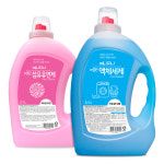 여니지니 액체세탁세제 x1개 섬유유연제 후로랄핑크향 3.1L x1개 대용량 드럼일반겸용 : 이지클