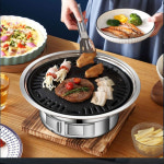 캠핑 숯불화로 가정용 미니화로 바베큐그릴 로스구이 삼겹살판 바베큐화로 35cm L080 : 홈 HNC 생활용품