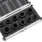 볼트리무버 너트 나사 제거 추출기 볼트 충격 손상된 소켓 렌치 수공구 키트 9 19mm : 써니로켓80