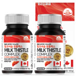 [12개월분] 힐링팩토리 캐나다 밀크씨슬 컴플렉스 실리마린 130mg 밀크시슬 간건강 180캡슐, 2개 : 헬스케어커머스 힐링팩토리