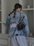 미엔느 자수데님자켓 (2color) 무료배송 : 메이드걸