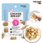 더독 오븐애 닭가슴살 강아지 부드러운 노령견 간식 야채, 80g, 1개 : 올댓펫
