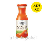 가야농장 제주 당근 건강 주스 180ml 24병 2세트 : 이리와코리아