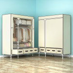 시스템 행거 비키니 옷장 이불장 선반 서랍 지퍼가있는 천 조립 임대 홈 침실 수납 튼튼하 : 원소셜네트워크