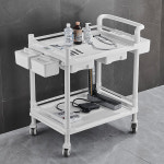 미용실 카트 트롤리 3단 의료용 미용기구 보관함 이동식 치과 테이블 : 원소셜네트워크