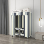 시스템 행거 비키니 옷장 이불장 선반 설치가 필요 없는 간단한 접이식 철골 천 임대실 기 : 원소셜네트워크