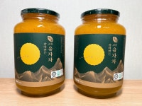 (두힐 갈아만든 고흥유자차 한세트 2kg x 2병) 유자청 유자에이드 유자드레싱 카페용 유자차 : 마한농원