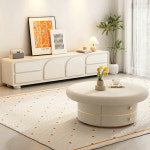 거실 커피 테이블 스마트 코타츠 크림 스타일 라운드 라이트 럭셔리 인터넷 연예인 작은 아 : 원소셜네트워크