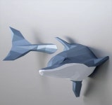 페이퍼크래프트 인테리어 벽장식 바다 돌고래 창의적 동물 종 이공예 DIY : 오션브리즈스토어