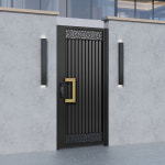 주물 자동 철 목재 대문 제작 알루미늄 현대 빌라 아트 안뜰 게이트 스테인레스 스틸 입구 : 원소셜네트워크