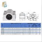 1pcs SC6UU SC8UU SC10UU SC12UU SC16UU XYZ 레일 샤프트 선형 3D 프린터 부품에 대 한 볼 베어링 알루미늄 합금 도르래 휠 : 강성유통