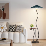 활 장 우드 led 플로어 북유럽 스탠드 크림 스타일 램프 거실 소파 디자인 보관 커피 : 원소셜네트워크