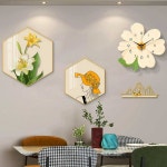 꽃 시계 거실 대형 벽시계 조명 : 우앤진샵