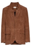  [세금포함] 쟈딕앤볼테르 베리스  스웨이드 블레이저 ZADIG ET VOLTAIRE Blazer Verys Dam Crinkle camoscio cognac : 그린나래샵