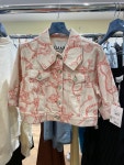 가니 Print Denim Print Denim Puff Sleeve Jacket  J1067 : 런던뉴럽걸