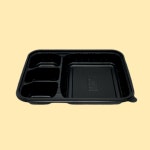 NS 고강도PP 4칸 도시락 용기 200세트 돈가스 덮밥 테이크아웃 포장 : 용기마을