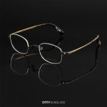 노바 H3111 C5 브론즈 독특한 반무테안경테 가벼운 티타늄 초경량 안경 : 오마이선글라스 코리아