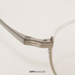 노바 핸드메이드 아이템 H3111 C1 실버 티타늄 사각 반무테 남자 여자 패션 안경 : 오마이선글라스 코리아