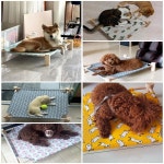 애완 동물 해먹 여름 내구성 고양이 캠프 침대 사계절 범용 이동식 세척 단단한 나무 고양이와 개 개집 작은 용품 : 글로벌 에스피