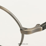 노바 안경 H3119 C7 실버 티타늄 라운드 각진 남자 여자 커플 수제 안경테 : 오마이선글라스 코리아