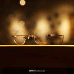 노바 H3037 C5 브론즈 안경테 코받침 없는 편안한 라운드 무테 여자안경 : 오마이선글라스 코리아