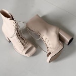 [J2235] 여성 스트랩 하이탑 부츠 미들힐 가을부츠 : 새로이클라쓰