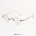 노바 H3037 C7 매트 실버 동그란 가벼운 테없는 데일리 패션 안경 : 오마이선글라스 코리아