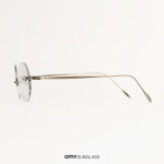 노바 H3037 C5 브론즈 안경테 코받침 없는 편안한 라운드 무테 여자안경 : 오마이선글라스 코리아