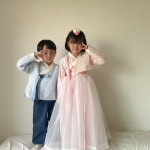 테일키즈한복 남매 자매 형제 추석 설 아기한복 : 와이지룸