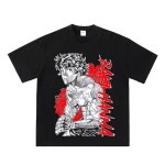 한마 바키 반팔 티셔츠 한마유지로 일본 애니 만화 격투기 헬스 운동 복싱 : 슈퍼네이쳐