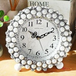 탁상시계 알람시계 탁상용 노블그레이진주 인테리어소품 시계abc717 : 샵프리G