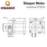 QDLASER Leadshine 3 상 스테퍼 모터 NEMA23 5A 길이 79mm 2.99 인치 샤프트 8mm 0.315 573S15 : 화성엔시스