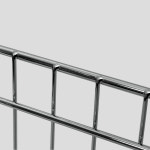 철제 수납 바구니 와이어 바스켓 네트망 스텐 사각 손잡이 수건 철망 메쉬 적층 보관함 M : 에브리윅