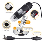 현미경 AmScope - 3D 스테이지 25피스 준비된 슬라이드 세트 및 핀셋이 포함된 40X-2500X LED 쌍안 복합 PC Android용 보너스 휴대용... 