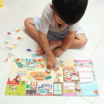 아리아띠 유아 퍼즐 교구 착착 자석놀이 3종 슈퍼마켓 교통신호 주말농장 동물 놀이보드 탈것 : 아리아띠