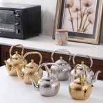 드립포트 SANQIAHOME 1500ml 주전자주입기 포함 스테인레스 스틸 물 보일러 유도 /가스용 잎 차 메이커 주전자 : 마사루몰