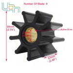 21730344 해수 냉각 펌프 임펠러 볼보 펜타 825942 804696 897055 875808-8 얀마 127881-42050 용 : 동벽