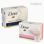 도브 뷰티바 클렌징 비누 90g 핑크 2개 + 화이트 2개 : 티슈플러스