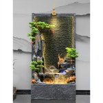 벽천 물레방아 천연 가습기 바닥 분수 거실 순환 커튼 벽 장식 흐름 행운 사무실 풍경 : 원소셜네트워크