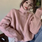 드라마 옷 패션 돌싱글즈 우아한제국 힙하게 하트시그널 니트 터틀넥 스웨터,  와일드 스위트 풀오버 니트웨어, 느슨한 숙녀 상의, 타이드 H1679... 