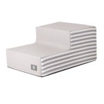 도그포즈 강아지 계단 어닝 스트라이프 2단 스텝 (그레이) (1개입) : 모나트리 온라인 스토어