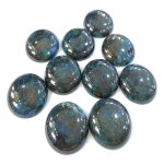 천연 Chrysocolla 스톤 카보숑 원형 보석 만들기 DIY 펜던트 액세서리 30mm  로트당 1 개 : 유모모