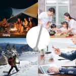 TiTo 티타늄 롱 핸들 스포크 및 스푼 야외 캠핑 배낭 하이킹 여행 피크닉 식기용 초경량 휴대용 플랫웨어 가방 포함스포크 : 마사루몰